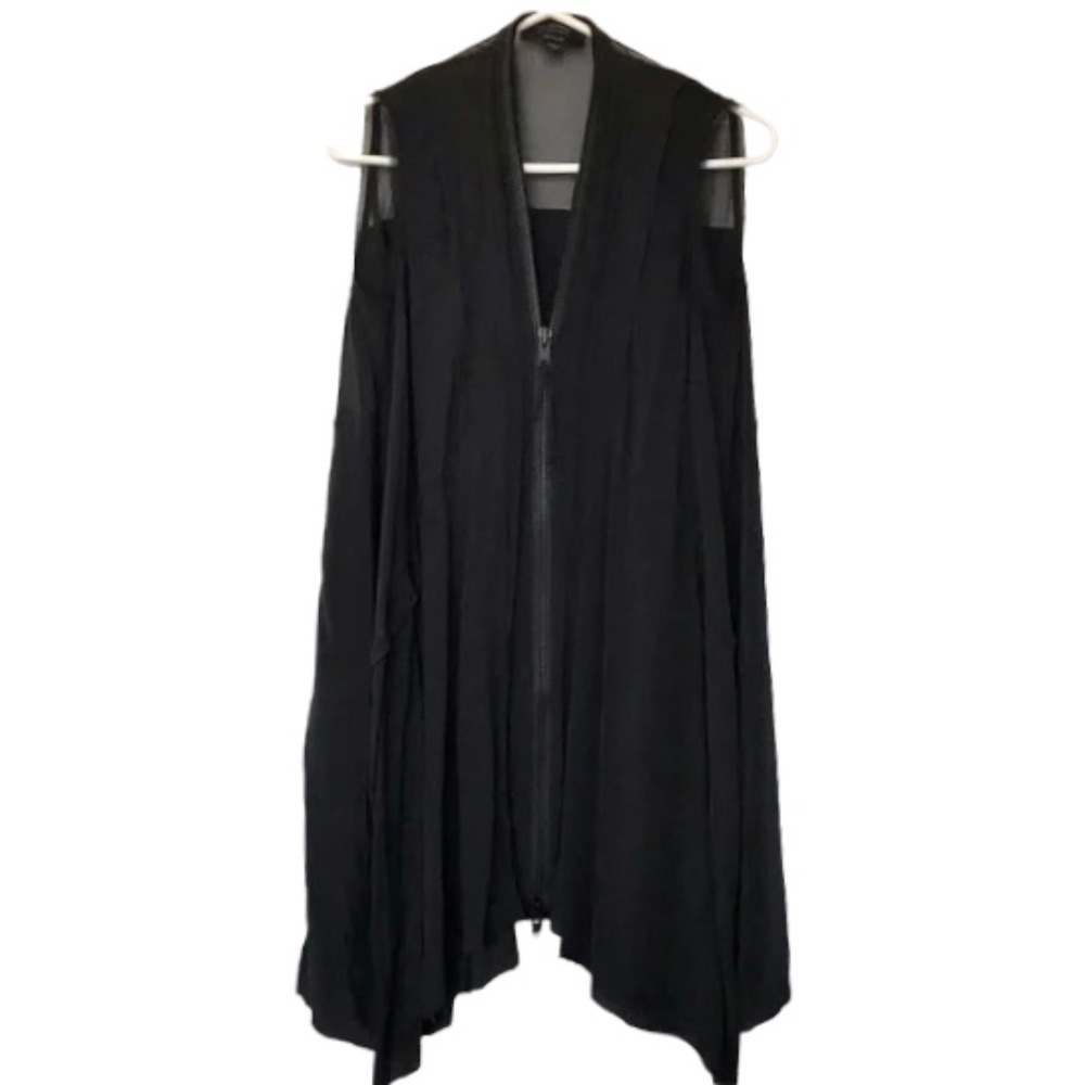 All Saints Black Lewis Lew Silk Dress Tunic Size 2